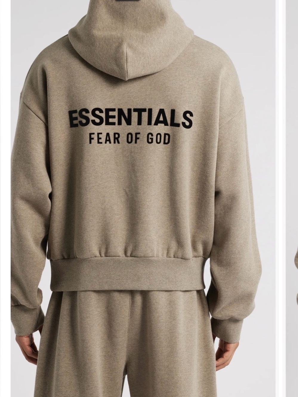 Fear of God Essentials classic fit logo hoodie size M HOMESTEAD HEATHER